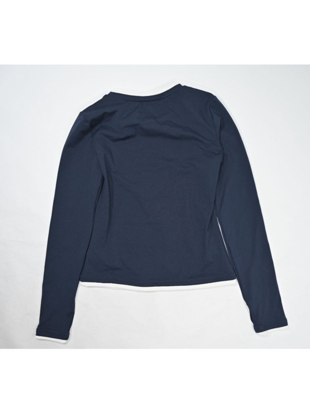 FORM Layered Long Sleeve Top in Navy Blue - Picture 2 of 3